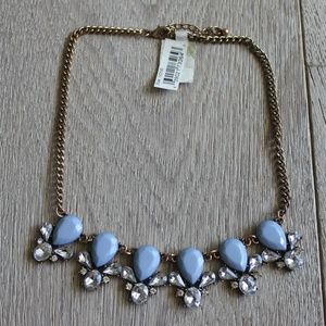 Blue and Crystal Chain Necklace